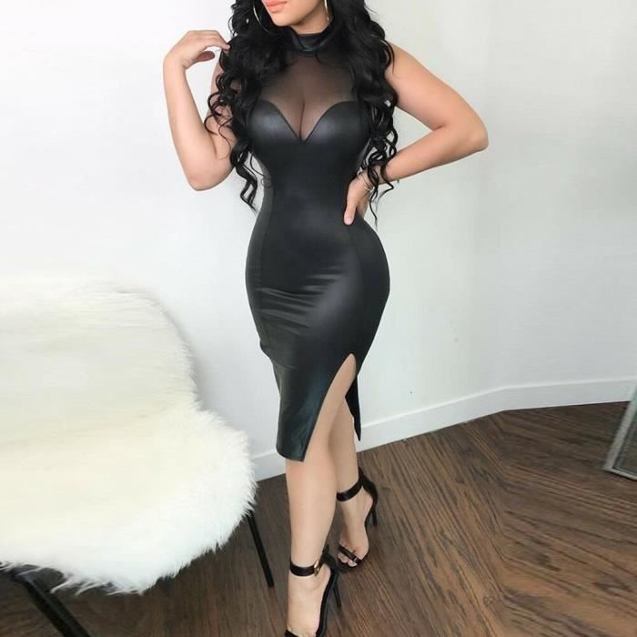 Robe cuir grande taille clearance