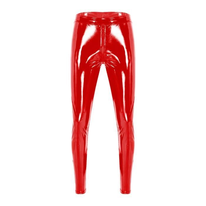 YOOJIA Pantalon Cuir Homme Brillant M tallique Pantalon Danse Jazz