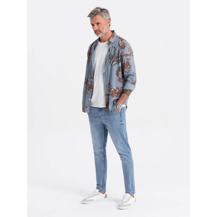 Pantalon en jean carrot fit Ombre Homme Bleu clair