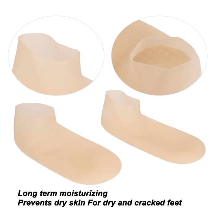 Chaussettes Hydratantes en Silicone réutilisables - Lot 2 Soin Pieds Secs