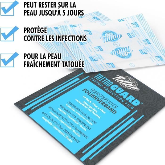 EMALLA Film Barrière 1200 Feuilles 15cm X 10cm - Protection Tatouage Avec Boîte Distributrice