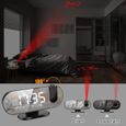 Réveil à projection Réveil Numérique, Projecteur à 180 Degrés avec Lumière RougeDouce pour Chambre à Coucher linge pendule-3