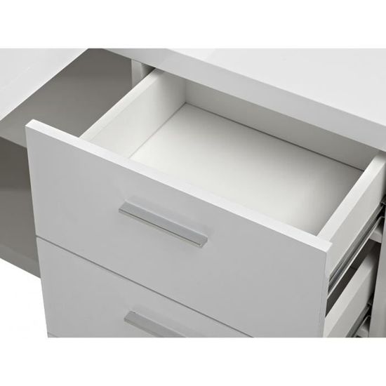 Bureau D Angle Avec Rangements Aldric Iii Blanc Achat Vente Bureau Bureau D Angle Avec Soldes Sur Cdiscount Des Le 20 Janvier Cdiscount
