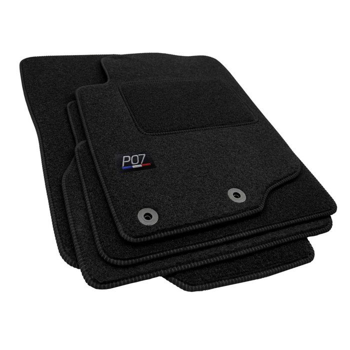 J&J AUTOMOTIVE Tapis De Sol Velours Noir Sur Mesure Pour CR-V 2012-2016 - 3 Pièces Avec Logo, Antidérapants Et Tapis Conducteur Renforcé
