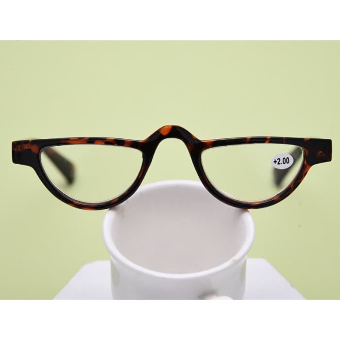 2.50 Lunettes de vue lecture vintage demi lune presbyte charnieres a ressort retro design a la mode leopard femme Achat Vente lunettes de lecture Mixte Adulte Cdiscount