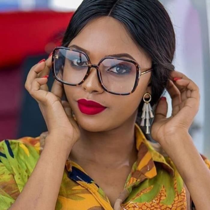 Nouvelle mode Vintage clair carr lunettes cadre femmes marque