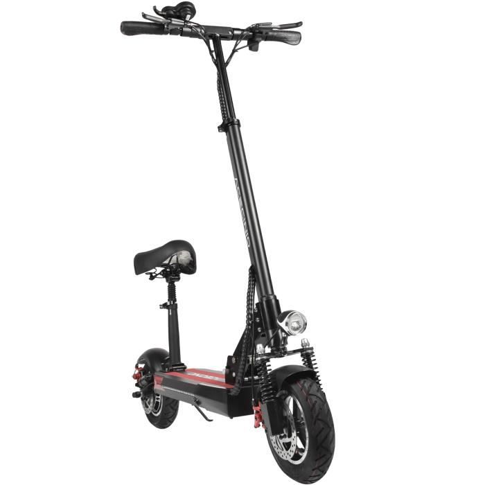 Acecinio Scooter électrique pour adultes, E-scooter pliant avec siège,  moteur puissant de 800w jusqu'à 50 km / h, charge maximale de 150 kg, 10  pneus pneumatiques, 50 km de crui