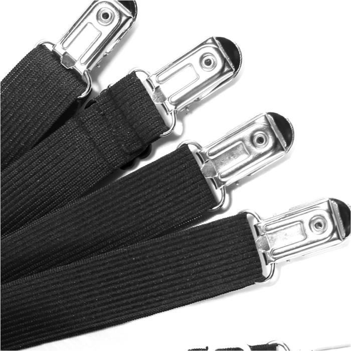 Quelcc Set De 4 Tendeurs Pour Drap-housse Blanc – Maintien élastique, Neuf