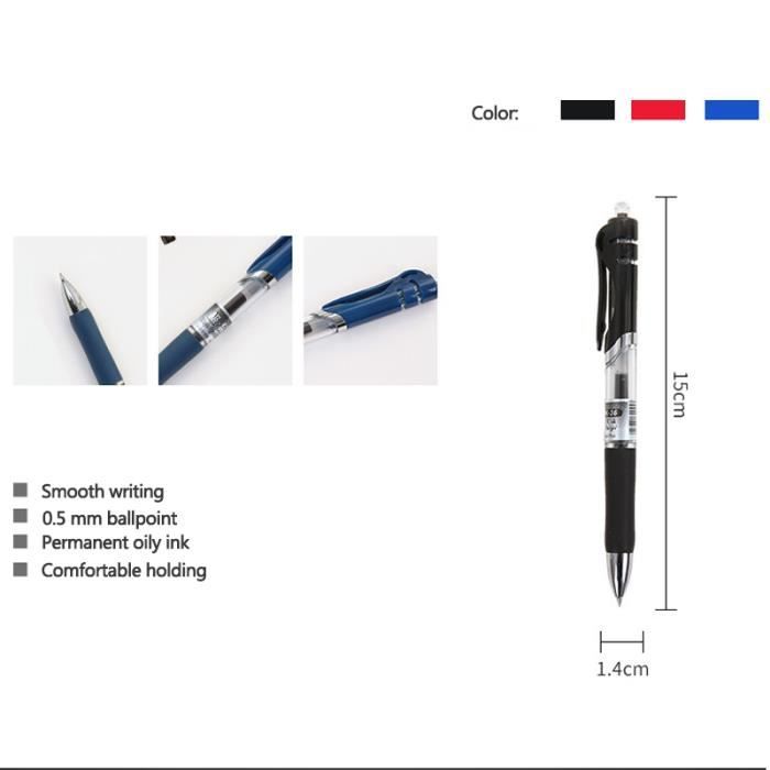 STYLO,30 Blue Refills--Jeu de stylos Gel rétractables, stylos à