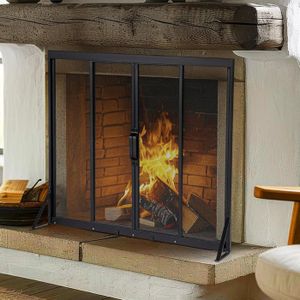 Joparri Barrière De Protection De Cheminée Avec Porte 310 Cm - En