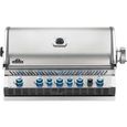 Barbecue à gaz encastrable NAPOLEON Prestige Pro 665 -  4 brûleurs + Sizzle Zone + brûleur arrière + Fumage 106 x 65 x 43 cm Gris-0
