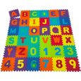 172 Pièces Puzzle Tapis en Mousse Bébé Dalles EVA 7.14 m2 Alphabet et Chiffres Antidérapant Chambre d'Enfant-0