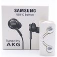 Casque audio Écouteurs HIFI numériques d'origine Samsung AKG DAC USB TYPE C avec micro-télécommande pour - White with packging-0