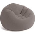 Fauteuil poire Soft INTEX - Vinyle - Gonflage rapide - Gris-0