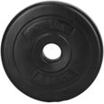 Disque d'haltère SPRINGOS® 1,25 kg - noir en bitume et plastique (PP)-0