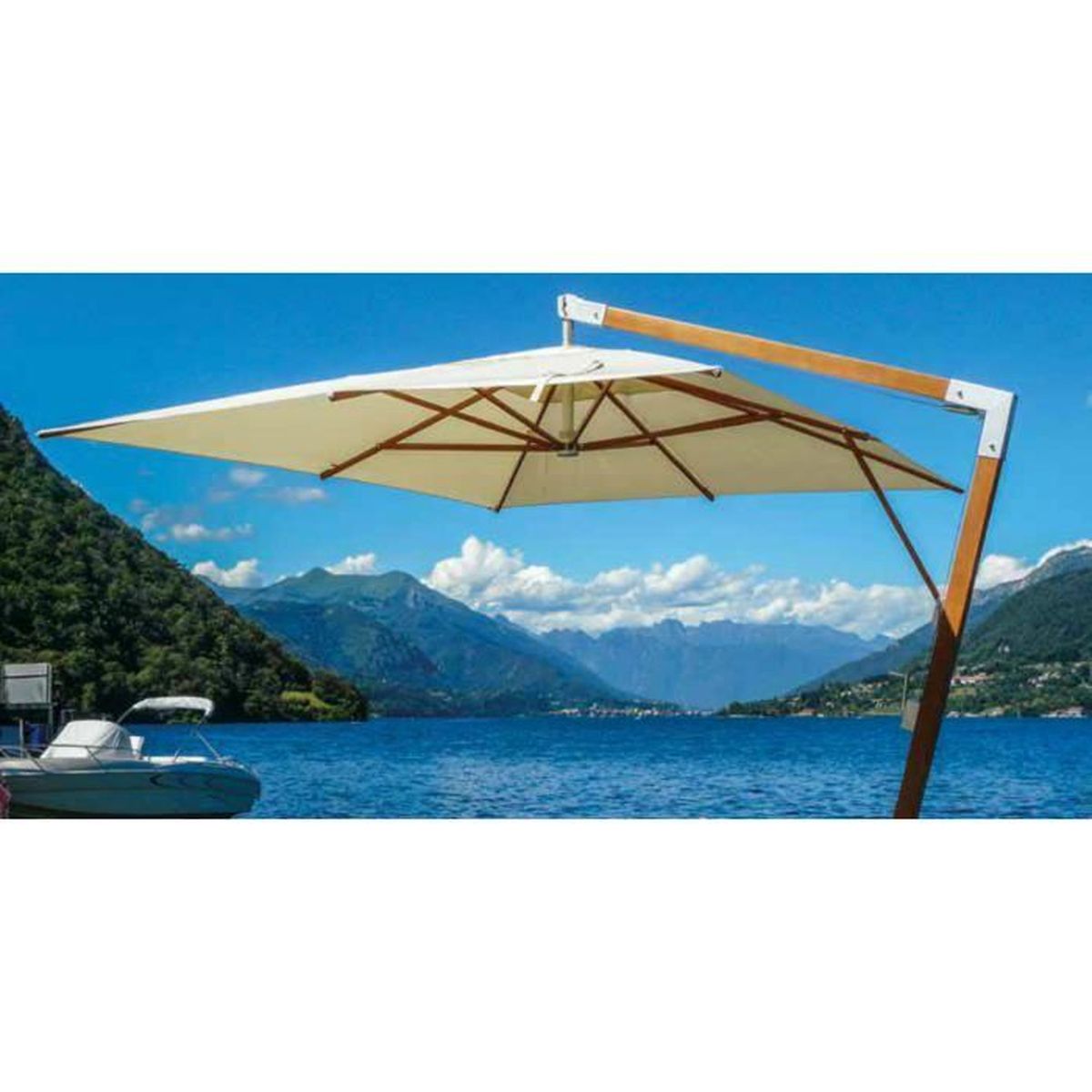 Maffei Art 137r Kronos Parasol Deporté Rectangulaire Cm