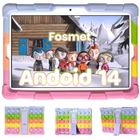 FOSMET Tablette Enfant 10.1"FHD Andoid 14 WiFi 3G Octa Core 8Go RAM+128Go ROM TF 512Go TÜV Protection Yeux Jeux Éducatifs 8000mAh
