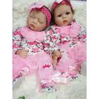 OFELI®Une paire de poupée - sœurs NPK Silicone Reborn Bébé Poupées Comme Une Petite Princesse Belle Mignon Meilleur Cadeau