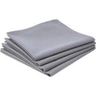 PEGANE Lot de 12 serviettes de table coloris Gris- Dim : L. 40 x l. 40 cm