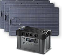 ALLPOWERS S2000 Pro Station d'alimentation portable avec 3 panneaux solaires monocristallins flexibles de 200W, 1500Wh 2400W,
