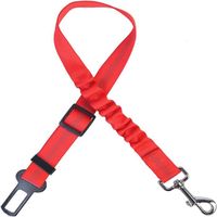 Ceinture de sécurité de voiture corde de chien élastique rétractable corde de sécurité réfléchissante corde de traction(rouge)