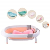 Tapis de bain pour nourrisson bébé flottant coussin de bain pour nourrisson/chaise longue nouveau-né 52*35CM (Rose)
