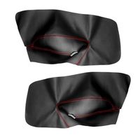 2xRear Black-red -Couverture de panneau de porte en cuir microfibre pour conduite à gauche, garniture autocollante pour VW Golf 5 Je