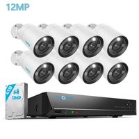 Reolink 12MP Kit Vidéo Surveillance 16CH 4To NVR + Caméra IP extérieur PoE Détection de Personne/Véhicule Vision Nocturne en Couleur