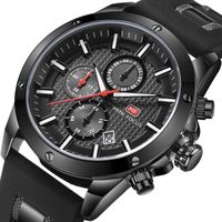 SHARPHY Montre Chronographe homme marque de luxe 2019 Sport étanche Bracelet en silicone date noir montres hommes