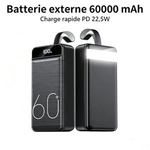 Batterie Externe Vida IT 5000 MAh - Power Bank Universel Avec Câbles, Pour Smartphone, Noir, Neuf
