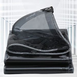 BACHE Bâche pour serre - Z718 - Noir transparent - 0,5x8