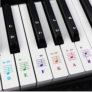 Autocollants Piano Transparent Pour Clavier 49/61/76/88 Touches - Amovibles Et Réutilisables