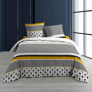 Dencalleus Sets De Housse De Couette Marbre 100 Coton Enfant 140x200 Cm Avec 1 X Taies Doreiller 50x75 Cm Linge De Lit Ado Imprime Parure De Lit Avec Fermeture Eclair Pour 1
