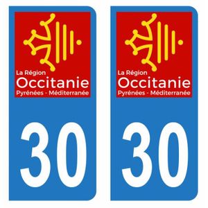 numéro immatriculation 30 La Camargue Autocollants