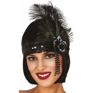 Bandeau Burlesque Avec Plumes Smiffys - Taille Unique - Accessoire Déguisement Soirée, Cabaret, Thème Années Folles