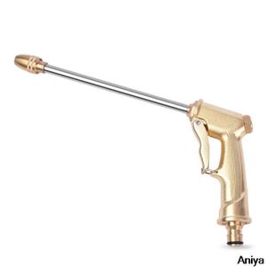 TUYAU - BUSE - TÊTE pistolet en or - Pistolet à eau haute pression réglable, lavage de voiture, lance à mousse, buse d'arrosage e
