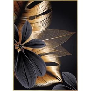 Tableau decoration murale salon décor noir doré plume toile peinture mur  Art abstrait ange ailes plume affiche 40x50cmx3 Sans Cadre - Cdiscount  Maison