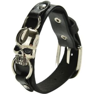 BRACELET HOMME OEIL DE TIGRE  3 TETEs DE MORT BIKERS  8 TAILLES SKULL 18 
