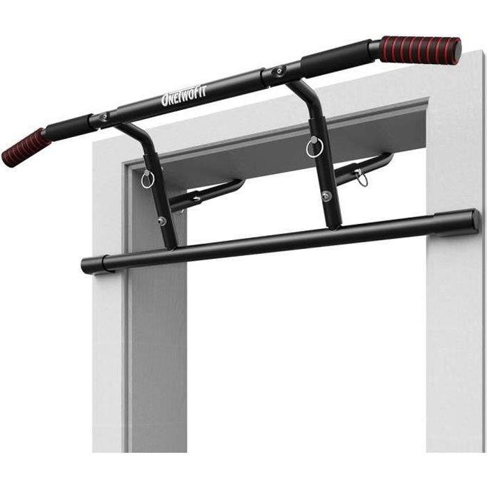 Costway barre d'entraînement de gymnastique en acier, barre horizontale  hauteur réglable de 94 à 150 cm, capacité de poids 100kg - Conforama