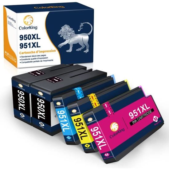 Cartouches D'encre Compatibles 4 Pack – 950XL/951XL – Pour HP OfficeJet Pro 8600, 8610, 8620, Etc.