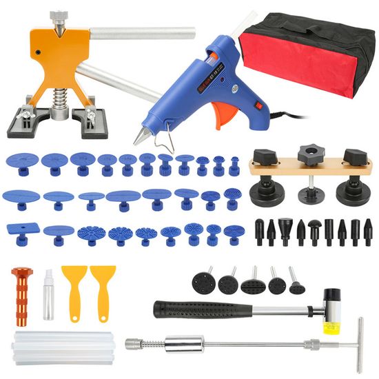 Kit Réparation Bosses Sans Peinture - 4 Outils Acier (21 à 51 Cm) - Débosselage Carrosserie Voiture Non Invasif - 12