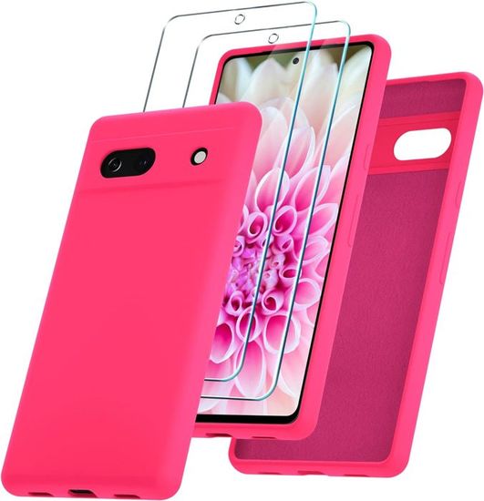 Coque Protection 360° Avec Verre Trempé Pour Google Pixel 7a - Marque SDTEK, Design Carbone, Neuf
