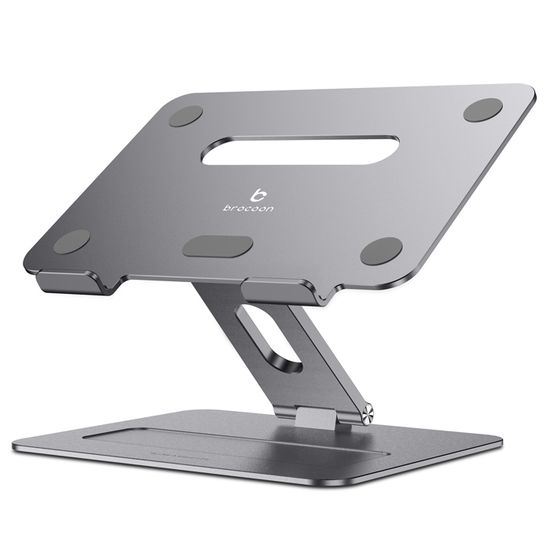 Support Ordinateur Portable Laptop Stand Brocoon Support PC Tablette Réglable Pour MacBook Convient Aux De 10 à 17 Pouces, Gris - Informatique