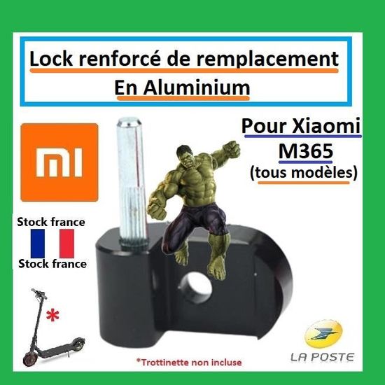 Crochet De Verrouillage Trottinette Xiaomi – Goupille Aluminium Noir, Pièce Détachée Compatible