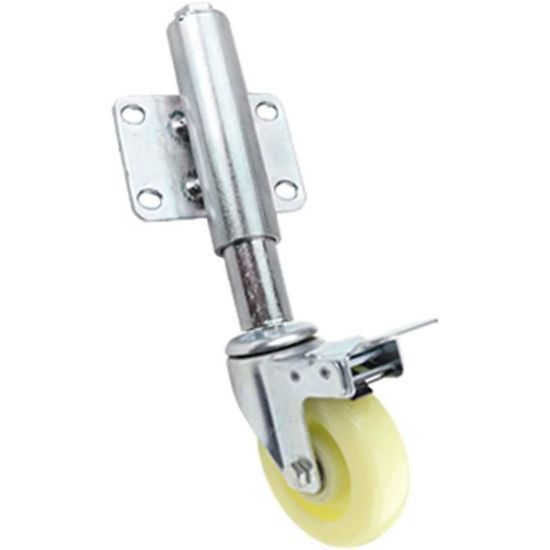 Roue de portail de 10,2 cm avec freins, robuste à ressort, roue