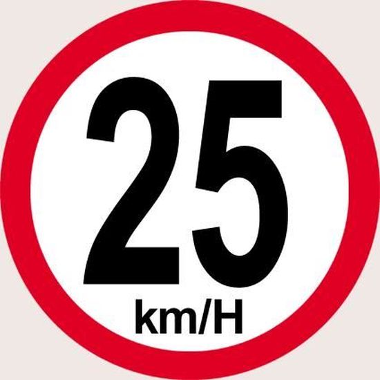 Disques de limitation de vitesse 25-15cm Sticker autocollant 