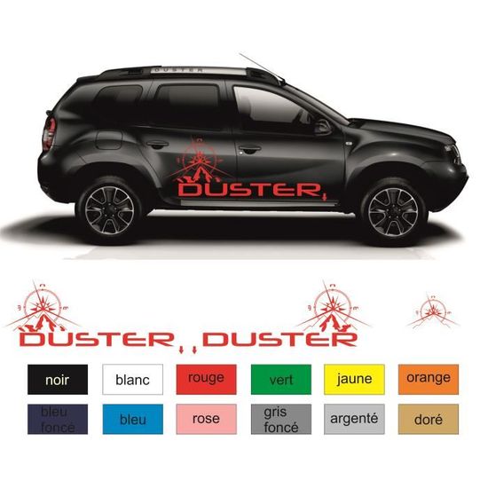 Autocollant Rouge  - Dacia Duster - Adhésif Kit complet Adventure 10