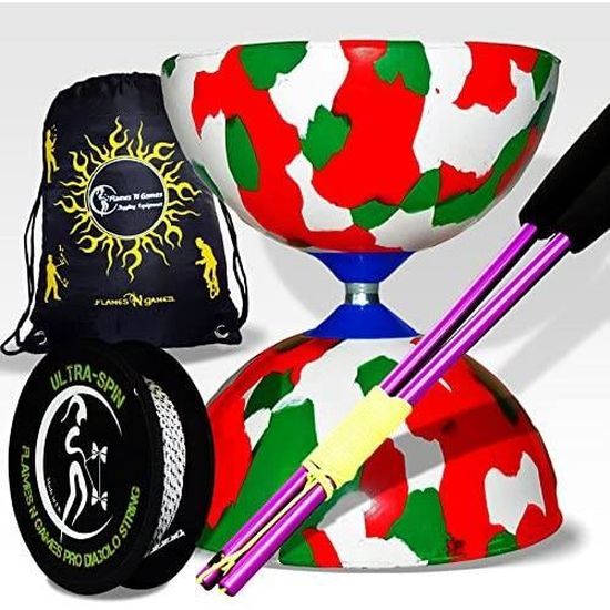 Diabolo Et Baguettes En Bois – 100 Rouge - Orange Corail - Domyos