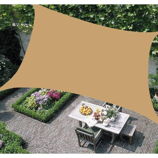 Voiles D'ombrage.rectangulaire 2.5x4m.respirante En Hdpe.protection