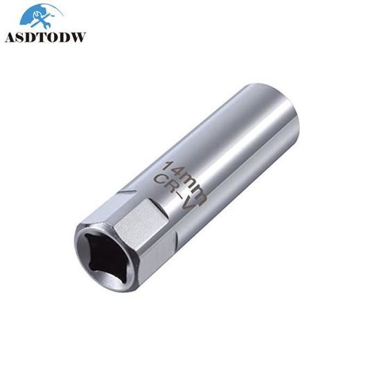 Clé à Bougie QWORK 16mm 12 Pans - Magnétique Et Pivotante | Compatible 3/8" | Paroi Fine Longue Tige